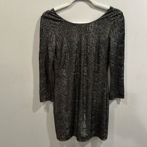 BCBG Generation black and silver midi dress